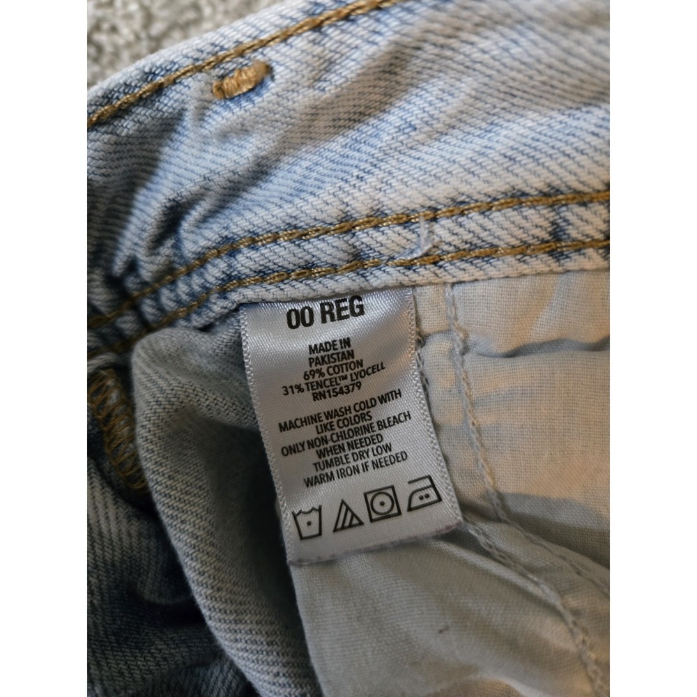 Aeropostale 00 Utility Straight LowRise Cargo Jeans Light Wash Grunge Y2k Skater - Picture 7 of 13